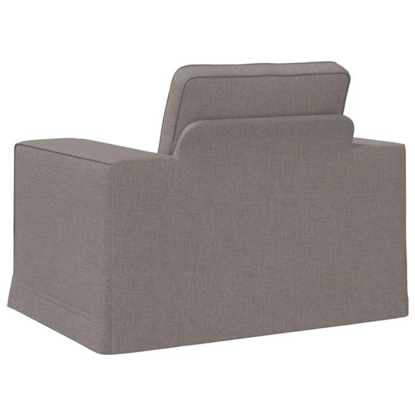 Grote foto vidaxl bank taupe 103 x 80 x 82 cm stof huis en inrichting bankstellen