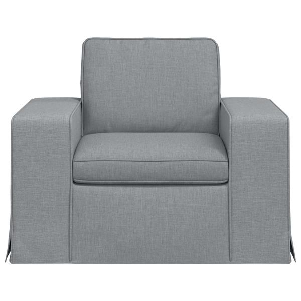 Grote foto vidaxl bank lichtgrijs 103 x 80 x 82 cm stof huis en inrichting bankstellen