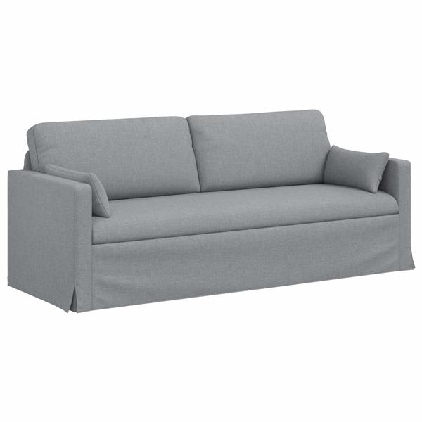 Grote foto vidaxl bank lichtgrijs 78 x 78 x 80 cm stof huis en inrichting bankstellen