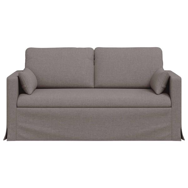 Grote foto vidaxl bank taupe 158 x 78 x 80 cm stof huis en inrichting bankstellen