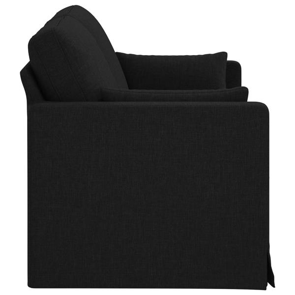 Grote foto vidaxl bank zwart 158 x 78 x 80 cm stof huis en inrichting bankstellen