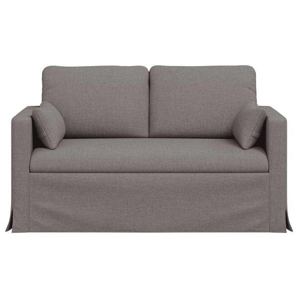 Grote foto vidaxl bank taupe 139 x 78 x 80 cm stof huis en inrichting bankstellen