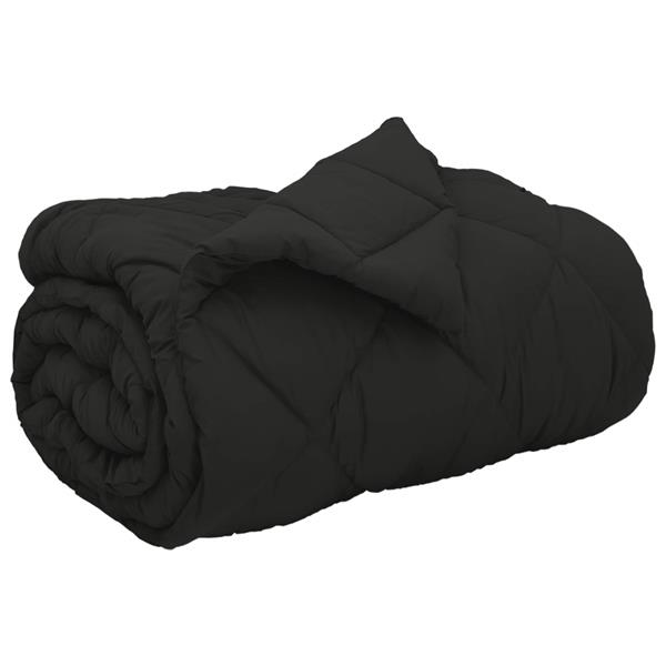 Grote foto vidaxl winter dekbed zwart 200 x 140 cm microfiber huis en inrichting bedden