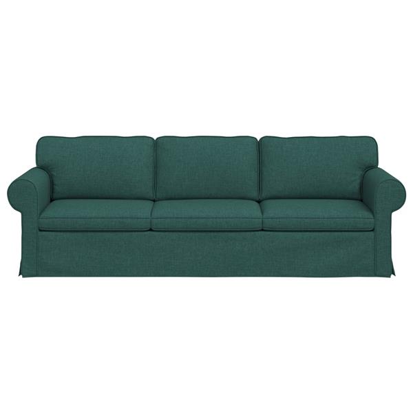 Grote foto vidaxl bank donkergroen 245 x 82 x 80 cm stof huis en inrichting bankstellen