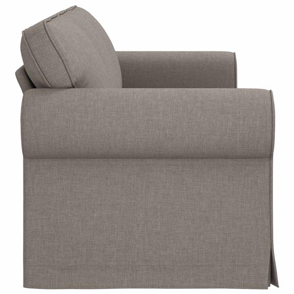 Grote foto vidaxl bank taupe 215 x 82 x 80 cm stof huis en inrichting bankstellen