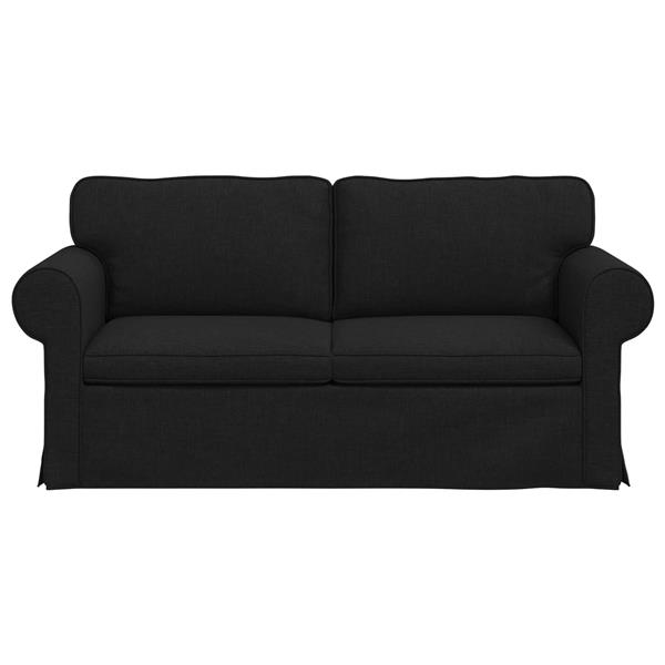 Grote foto vidaxl bank zwart 175 x 82 x 80 cm stof huis en inrichting bankstellen