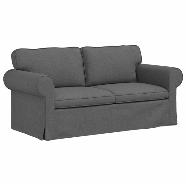 Grote foto vidaxl bank donkergrijs 175 x 82 x 80 cm stof huis en inrichting bankstellen