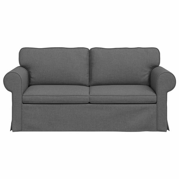 Grote foto vidaxl bank donkergrijs 175 x 82 x 80 cm stof huis en inrichting bankstellen