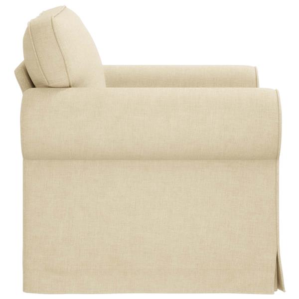 Grote foto vidaxl bank cr me 95 x 82 x 80 cm stof huis en inrichting bankstellen