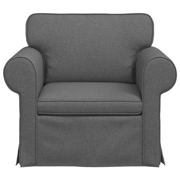 Grote foto vidaxl bank donkergrijs 95 x 82 x 80 cm stof huis en inrichting bankstellen