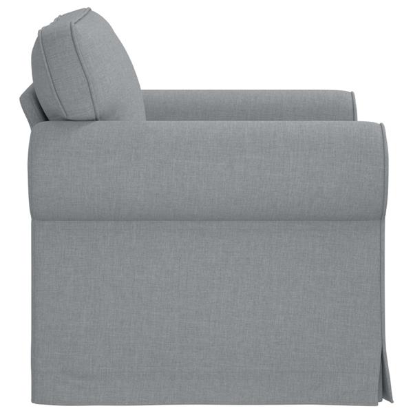 Grote foto vidaxl bank lichtgrijs 95 x 82 x 80 cm stof huis en inrichting bankstellen