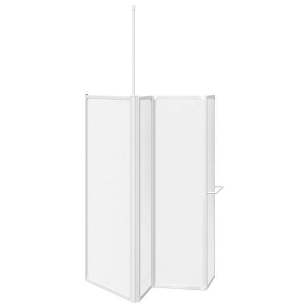 Grote foto vidaxl bad scheidingswand mat 120 x 70 x 137 cm aluminium doe het zelf en verbouw sanitair