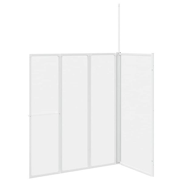 Grote foto vidaxl bad scheidingswand mat 120 x 70 x 137 cm aluminium doe het zelf en verbouw sanitair