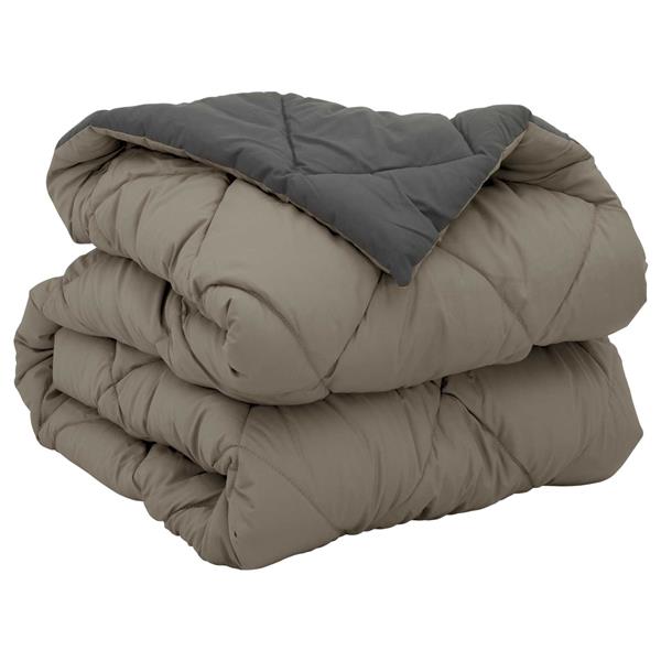 Grote foto vidaxl vol jaar dekbed lichtgrijs en antraciet 200 x 135 cm microfiber huis en inrichting bedden