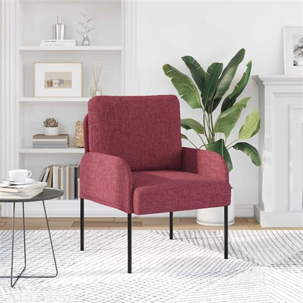 Grote foto vidaxl banken met kussen 55cm wijnrood multiplex huis en inrichting bankstellen