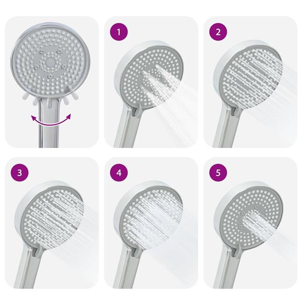 Grote foto vidaxl doucheset chroom g 1 2 inch doe het zelf en verbouw sanitair