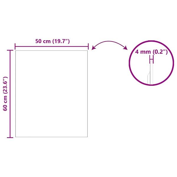 Grote foto vidaxl wandspiegel rechthoekig 50 x 60 cm gehard glas antiek en kunst spiegels