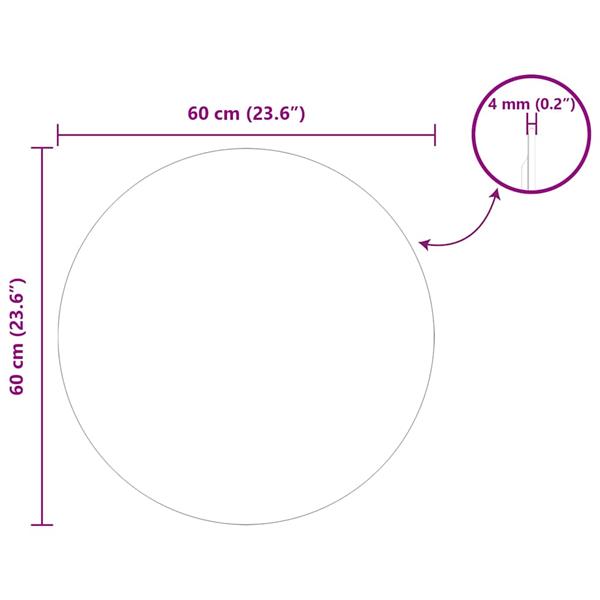 Grote foto vidaxl wandspiegel rond 60 cm gehard glas antiek en kunst spiegels