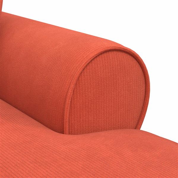 Grote foto vidaxl chaise lounge met rok met kussen 3 pcs rood oranje katoen stof huis en inrichting bankstellen