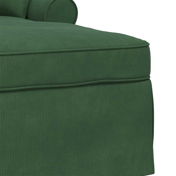 Grote foto vidaxl chaise lounge met rok met kussen 3 pcs jungle groen katoen stof huis en inrichting bankstellen