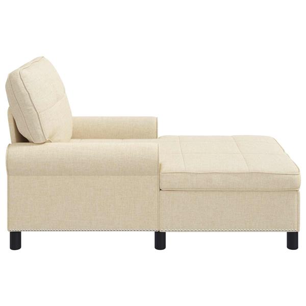 Grote foto vidaxl chaise lounge met kussen cr me 91 x 157 x 91 cm stof huis en inrichting bankstellen