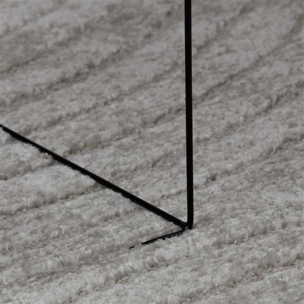 Grote foto vidaxl vloerkleden rond galati grijs 200 cm polyester huis en inrichting vloerbedekking en kleden