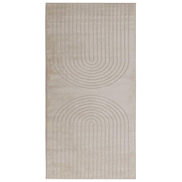 Grote foto vidaxl vloerkleden rechthoekig galati beige 150 x 80 cm polyester huis en inrichting vloerbedekking en kleden