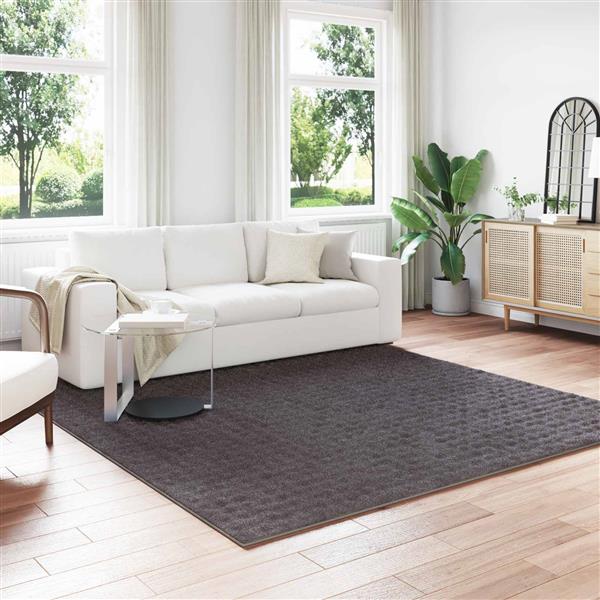 Grote foto vidaxl vloerkleden vierkant sirolo antraciet 240 x 240 cm polyester huis en inrichting vloerbedekking en kleden