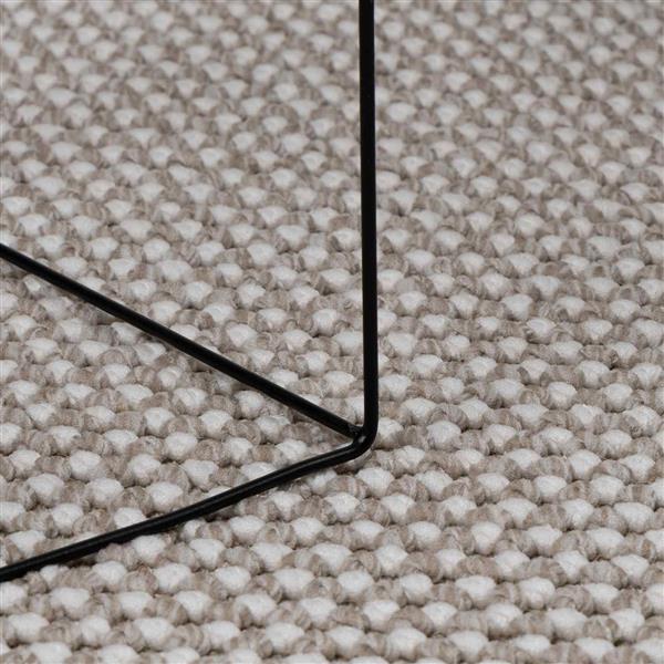 Grote foto vidaxl vloerkleden vierkant lugo cr me en taupe 240 x 240 cm polyester huis en inrichting vloerbedekking en kleden