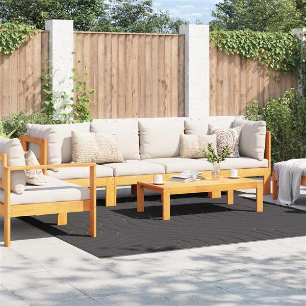 Grote foto vidaxl vloerkleden vierkant huarte antraciet 240 x 240 cm polyester huis en inrichting vloerbedekking en kleden