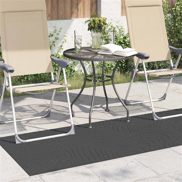 Grote foto vidaxl vloerkleden rechthoekig palmeras antraciet 150 x 80 cm huis en inrichting vloerbedekking en kleden