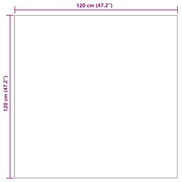 Grote foto vidaxl vloerkleden vierkant agira naturel 120 x 120 cm polyester huis en inrichting vloerbedekking en kleden