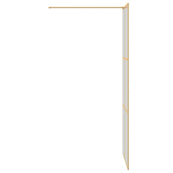 Grote foto vidaxl inloop douche wand goud 80 x 195 cm gehard glas huis en inrichting complete badkamers