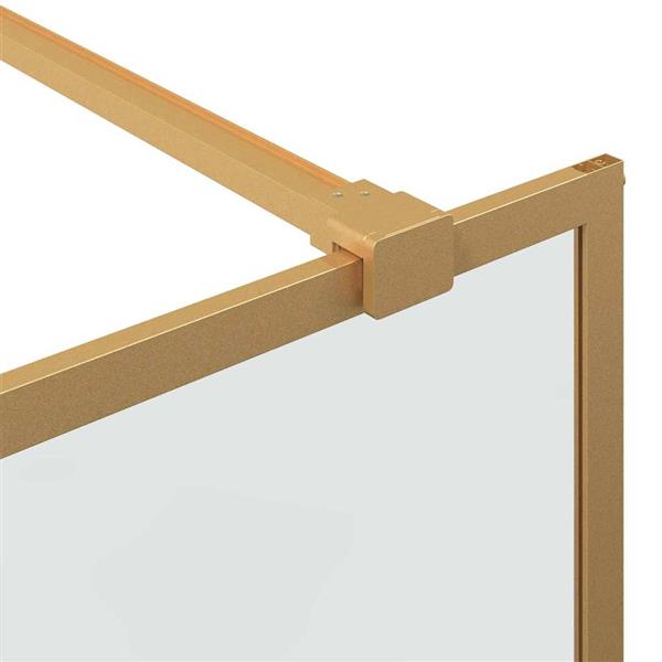 Grote foto vidaxl inloop douche wand goud 80 x 195 cm gehard glas huis en inrichting complete badkamers