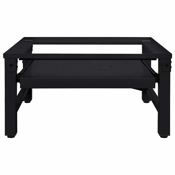 Grote foto vidaxl wasmachine pedestal zwart 62 x 60 5 x 32 5 cm staal witgoed en apparatuur wasmachines