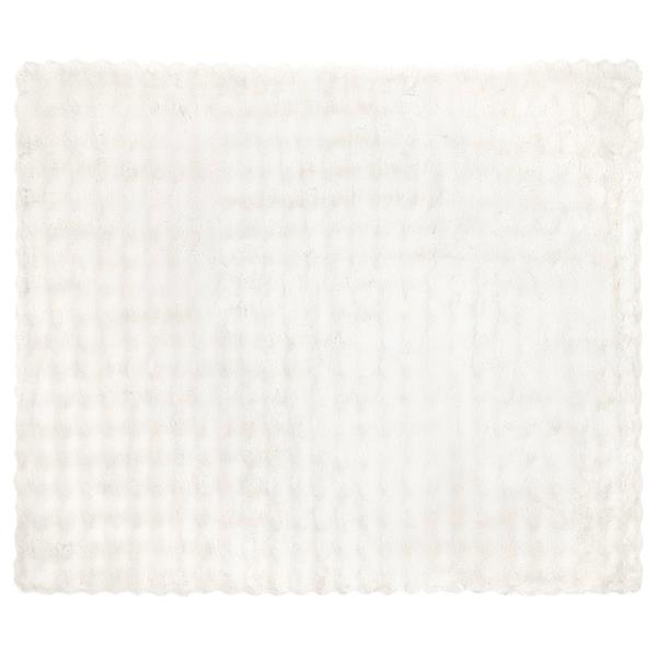 Grote foto vidaxl antislip nep konijnenbont deken olite 4 pcs wit 220 x 240 cm huis en inrichting bedden