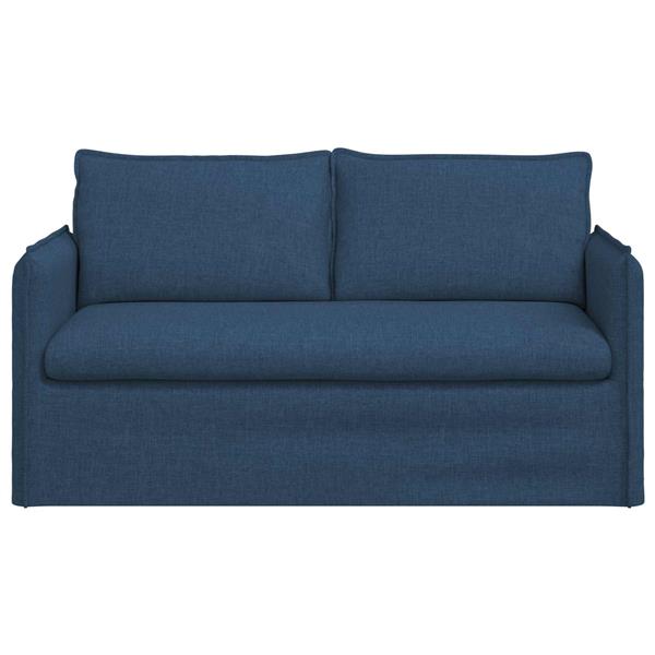 Grote foto vidaxl bank blauw 156 x 82 x 85 cm stof huis en inrichting bankstellen