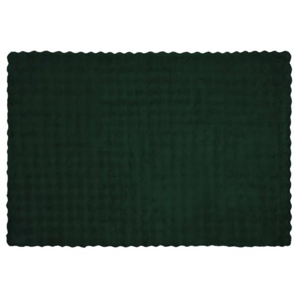 Grote foto vidaxl antislip nep konijnenbont deken olite 4 pcs donkergroen huis en inrichting bedden