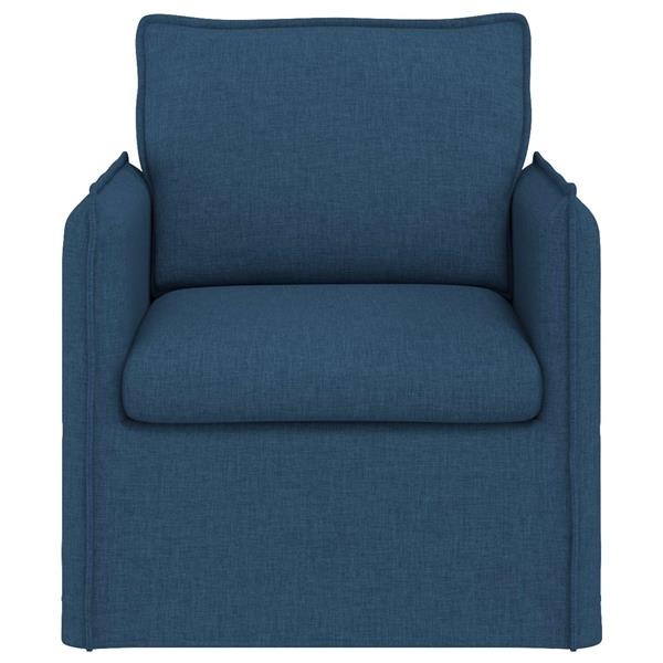 Grote foto vidaxl bank blauw 75 x 82 x 85 cm stof huis en inrichting bankstellen