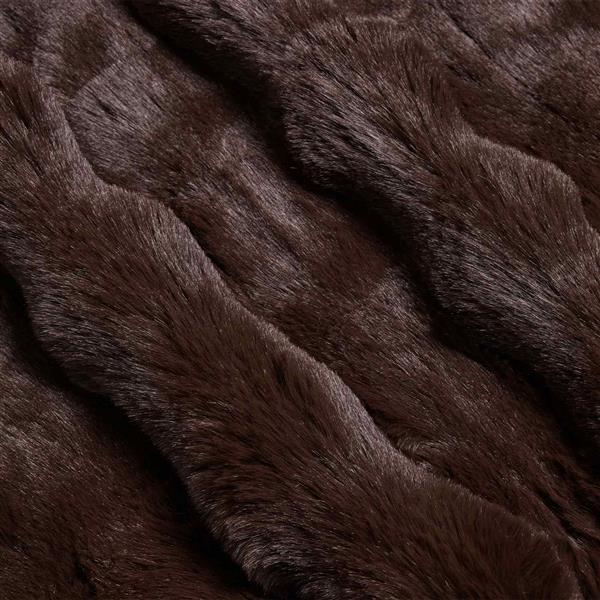 Grote foto vidaxl antislip deken van imitatie konijnenbont olite kameel polyester huis en inrichting bedden