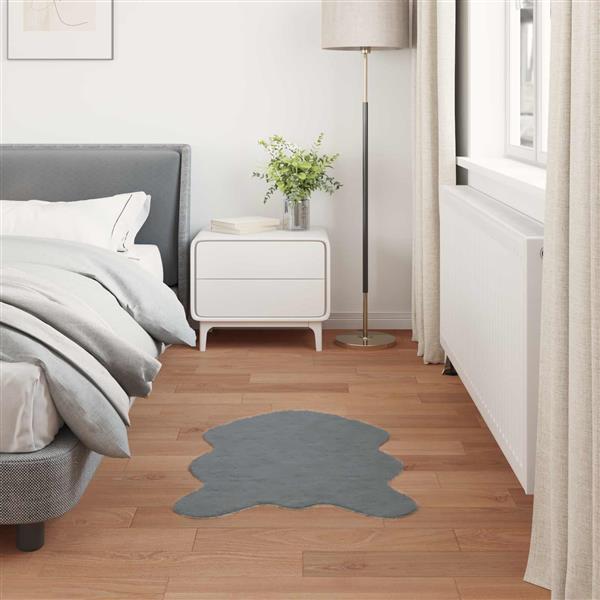 Grote foto vidaxl antislip neplederen konijnenbont vloerkleed olite antraciet huis en inrichting vloerbedekking en kleden