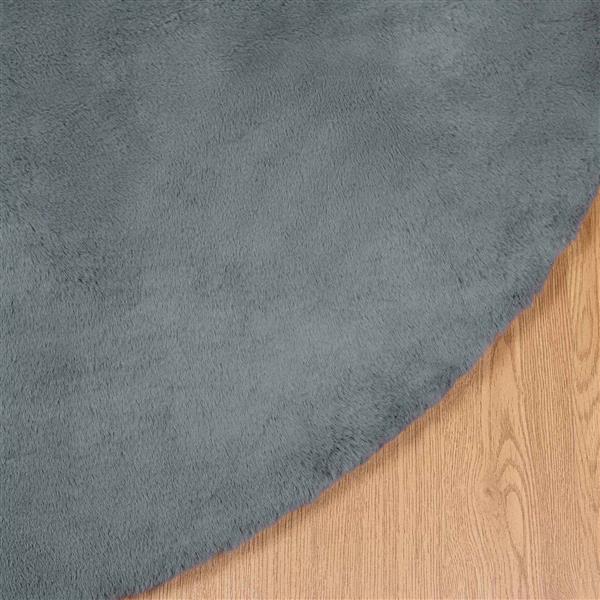 Grote foto vidaxl antislip neplederen konijnenbont vloerkleed olite antraciet huis en inrichting vloerbedekking en kleden