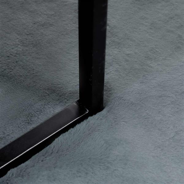 Grote foto vidaxl antislip vloerkleed van imitatie konijnenbont olite antraciet huis en inrichting vloerbedekking en kleden