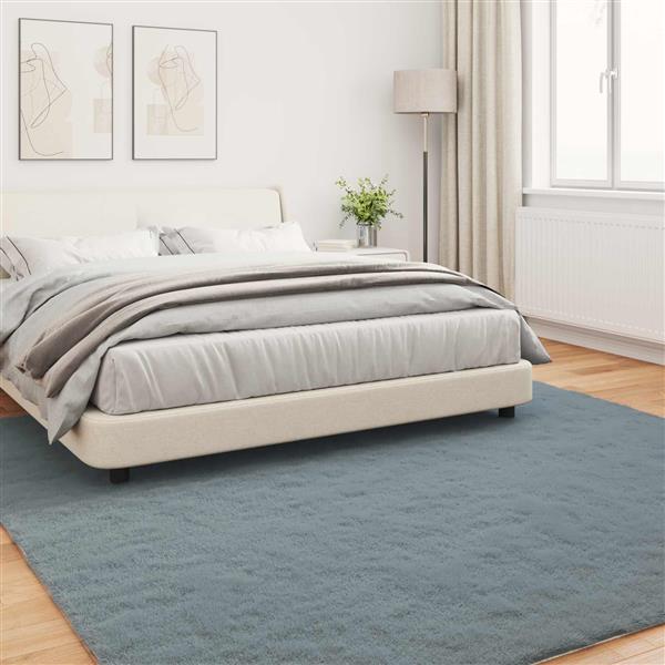 Grote foto vidaxl antislip neplederen konijnenbont vloerkleed olite antraciet huis en inrichting vloerbedekking en kleden