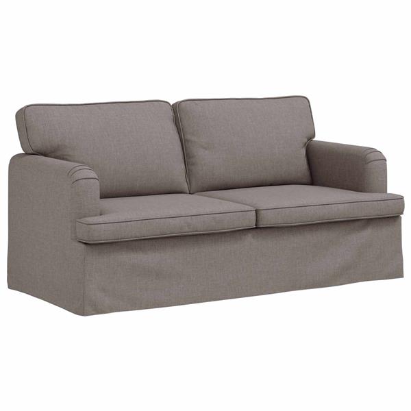 Grote foto vidaxl bank taupe 142 x 80 x 85 cm stof huis en inrichting bankstellen