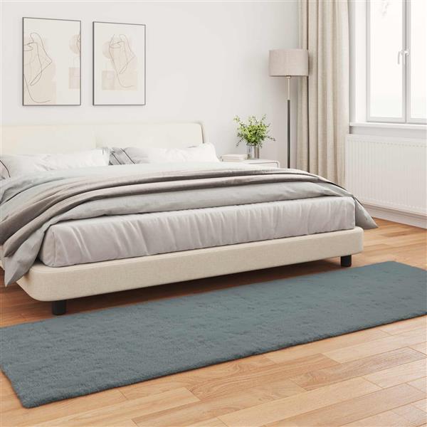 Grote foto vidaxl antislip neplederen konijnenbont vloerkleed olite antraciet huis en inrichting vloerbedekking en kleden