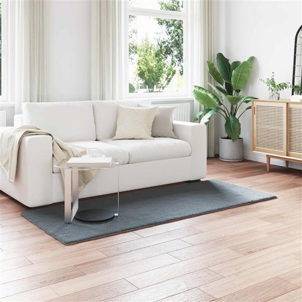 Grote foto vidaxl antislip neplederen konijnenbont vloerkleed olite antraciet huis en inrichting vloerbedekking en kleden