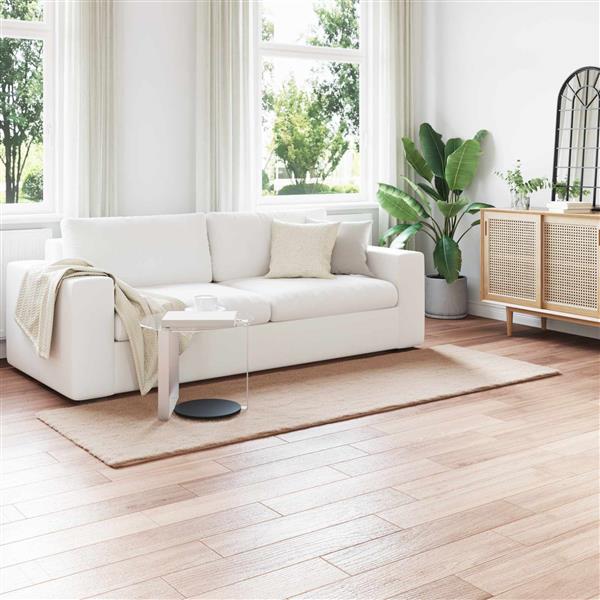 Grote foto vidaxl antislip neplederen konijnenbont vloerkleed olite taupe huis en inrichting vloerbedekking en kleden