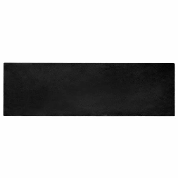 Grote foto vidaxl antislip vloerkleed van imitatie konijnenbont olite zwart huis en inrichting vloerbedekking en kleden