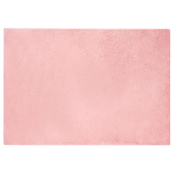 Grote foto vidaxl antislip neplederen konijnenbont vloerkleed olite roze huis en inrichting vloerbedekking en kleden